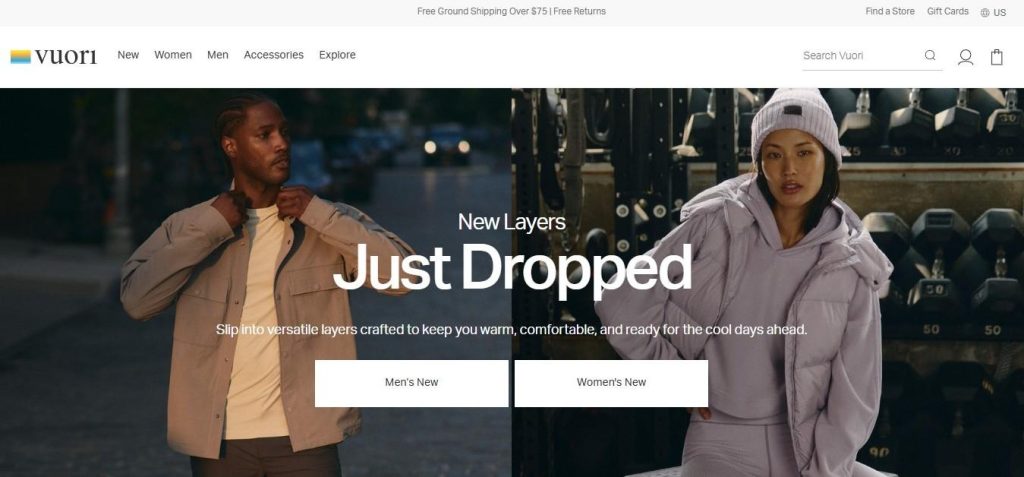Vuori Shopify Sports Stores